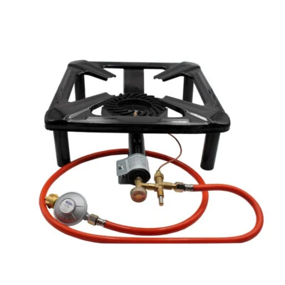 Hockerkocher Gaskocher Campingkocher Wok 8,5 KW Schlauch Druckminderer ZS Ventil - Bild 1 von 3