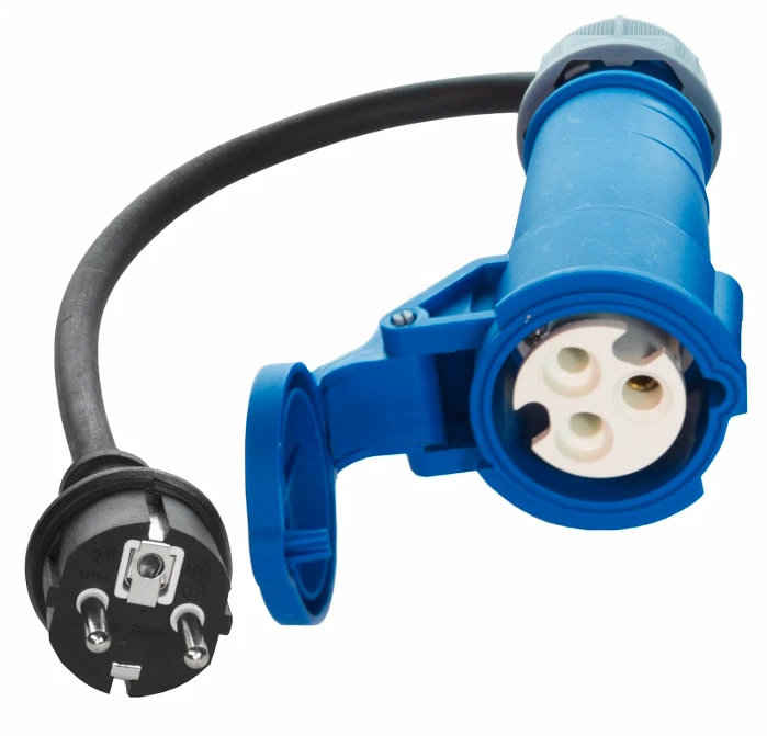 91438 CEE 230V Adapter 16A Kupplung Camping Zelten Caravan Strom - Bild 1 von 1