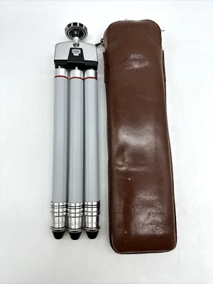 Vintage Bilora Biloret Telescoping Camera Tripod 2017 Case Germany 11” - 42” - Image 1 of 4