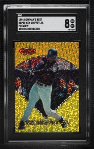 1996 Bowman's Best Previews Atomic Refractor Ken Griffey Jr #BBP30 SGC 8 HOF