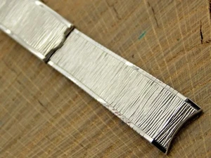 NOS Kreisler Edelstahl Vintage Uhrenarmband 17,5mm gebogen Faltbar unbenutzt - Bild 1 von 5