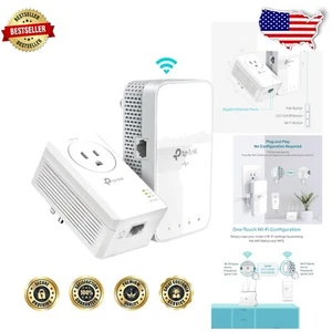 AV1000 Powerline WiFi Extender & AC1200 Dual Band Network Kit - Plug & Play - Afbeelding 1 van 7