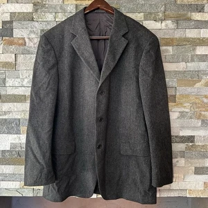 John Varvatos Wool Blazer Jacket Sport Coat Grey Speckled Mens Size 54R IT 44RUS - Picture 1 of 9