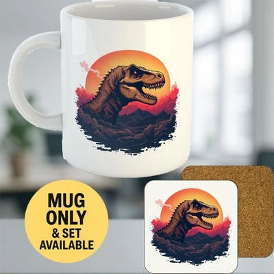 Taza 11oz - Pixel T-Rex - Lindo Regalo Novedad Online Dinosaurio Café Té Oficina NAVIDAD Foto 1 de 2