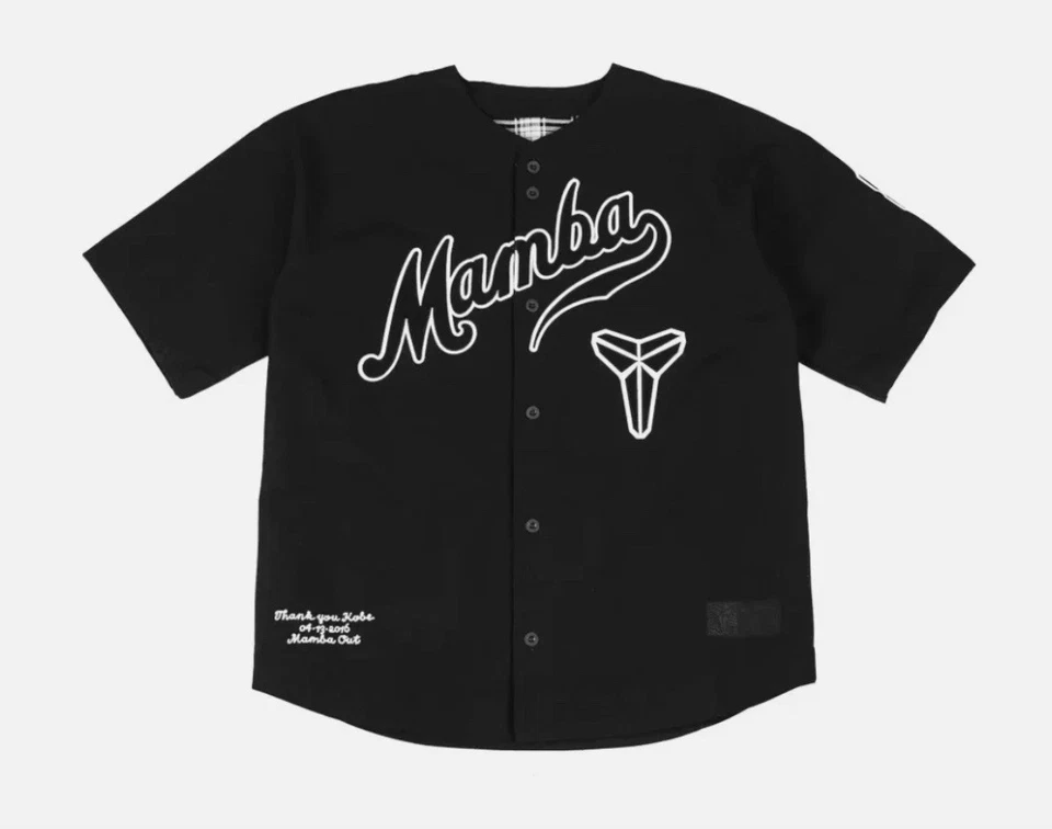 Men’s Size XXL Nike Kobe Bryant Mamba Baseball Jersey 'Black' IB0007-010