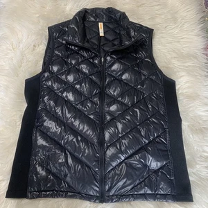 Lucy gilet donna nero full zip imbottito tasche capospalla senza maniche taglia large - Foto 1 di 4