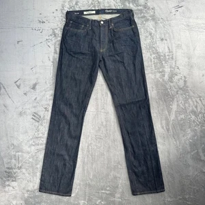 New Gap 1969 Men's Straight Jeans 32x34 Dark Wash Blue Denim - Picture 1 of 9