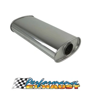 POWERFLOW Muffler 2.5" Offset/Centre - 8" x 4" x 16" Long OVAL - Megaflow - Picture 1 of 1