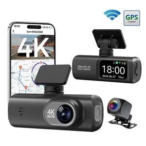 Dash Cam 4K+1080P Auto Kamera Recorder mit GPS WiFi Auto DVR 24H Parkmonitor - Bild 1 von 19
