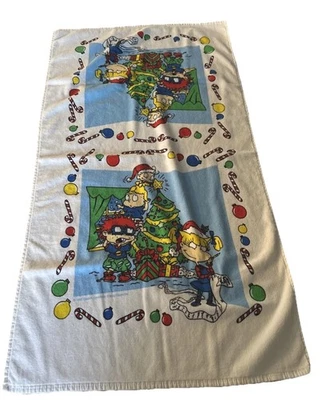 De Colección Franco Raro Rugrats Navidad Vacaciones Niños Toalla de Baño Nickelodeon Dibujos Animados Foto 1 de 4