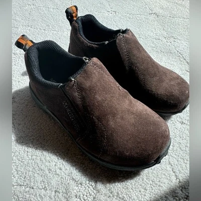 Merrel Marrón Cálido Pull On Gamuza Zapatos Botines Niños Talla 11 Foto 1 de 4