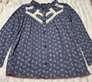 Matilda Jane Peasant Top Girls Size 4 Floral Crochet Blouse/Dress Fall 2021 - Picture 1 of 7