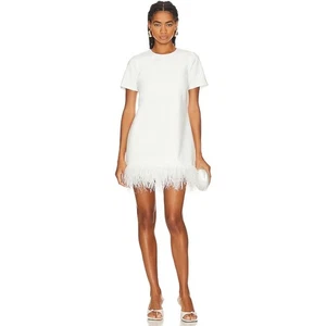NWT LIKELY Marullo Dress in White Size 4 casual comfort short sleeve cocktail - Picture 1 of 9
