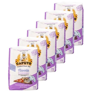 Pack de 6 harinas para pizza Caputo Nuvola 0 1 kg Farina di Grano Tenero Tipo 0 Italia - Imagen 1 de 7