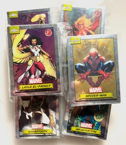 🕸️ 2024 TOPPS MARVEL CHROME COMPLETE BASE SET 1-150 FULL SET SPIDER-MAN - Picture 1 of 2