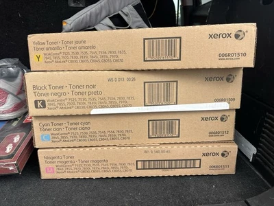 GENUINE XEROX TONER SET WC7830/7835 CYMK 006R01509 006R01510 006R01511 006R01512 - Image 1 of 4