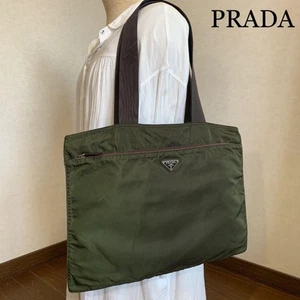 Borsa a tracolla PRADA nylon originale kaki donna Italia autentica - Foto 1 di 10