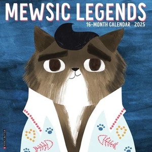Willow Creek Press, Mewsic Legends 2025 Wall Calendar - Picture 1 of 4