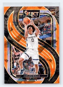 2024-25 Panini Select #188 Jaylen Wells Orange Cracked Ice Prizm #/275 - Picture 1 of 2