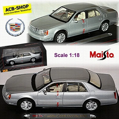 Cadillac 2000 Deville Dts Berlina 2005-11 Argento Metallico 1:18 Maisto 56061 - Immagine 1 di 4