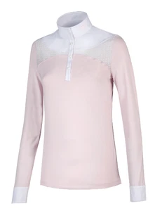 Equiline Damen Turniershirt orchid rosa Langarm mit Spitzeneinsatz FS20 - Bild 1 von 1
