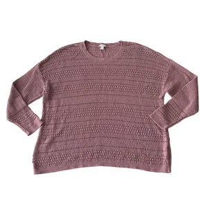 Womens J Jill XL Mauve Pink Sweater Nylon Cotton - Picture 1 of 3