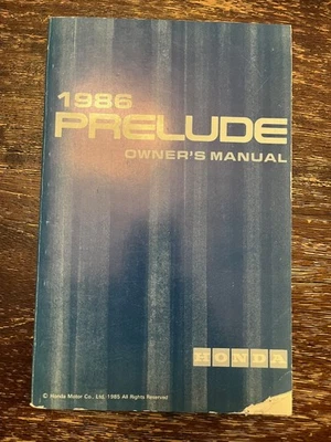 Honda 1986 - Prelude - Manual del propietario de fábrica Foto 1 de 3
