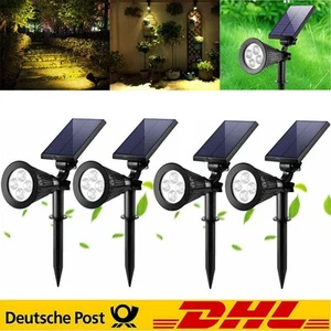 LED Solarleuchte Strahler Solarstrahler Gartenlampe Spots Licht Mnowjdqxuvplwnuw - Bild 1 von 14