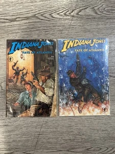 INDIANA JONES FATE OF ATLANTIS 1 2 3 4 DORMAN 1991 DARK HORSE COMICS LOT W CARDS - Picture 1 of 8