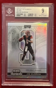 Playoff Joe Burrow #24 2020 detrás de los números plata BGS 9 (coleccionable) - Imagen 1 de 14