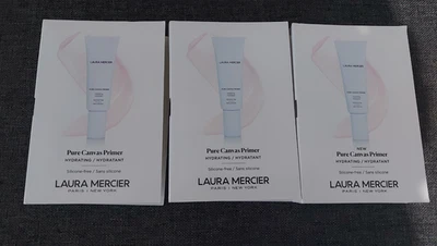 3 x LAUR MERCIER  Pure Canvas Hydrating Primer 10ml - Hydrating Silicone Free - Image 1 of 2