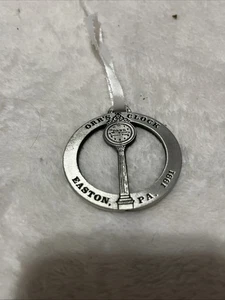 Orr’s Uhr Zinn Weihnachtsschmuck Easton, PA 1991 - Bild 1 von 4