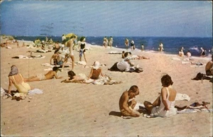 Harwichport,MA Beach Scene Cape Cod 1956 Massachusetts Postcard - Picture 1 of 2