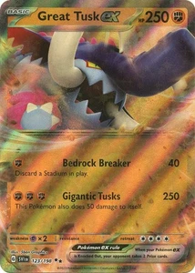 Pokemon Scarlet & Violet Base Set Great Tusk ex 123/198 Double Rare Holo Card - Picture 1 of 1
