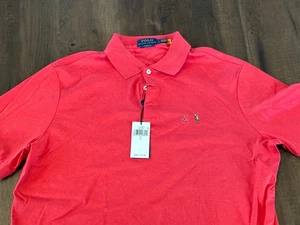 Polo uomo grande Ralph Lauren nuova con etichette camicia rossa pony classici icona rosetta HE L $110 - Foto 1 di 4