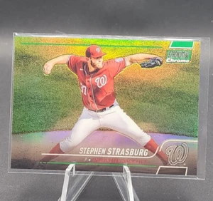 Stephen Strasburg 2022 Stadium Club Chrome Green Refractor #244 #/99 - Picture 1 of 2