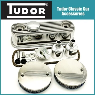 MG Midget 1970 On Chrome Engine Dress Up Kit Rocker Cover, Rad Cap, Dashpots - Image 1 of 4