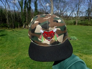 NEW W/O TAGS CAMOUFLAGE CHICAGO BULLS, BEARS, & BLACKHAWKS MASH UP RARE HAT CAP! - Picture 1 of 12