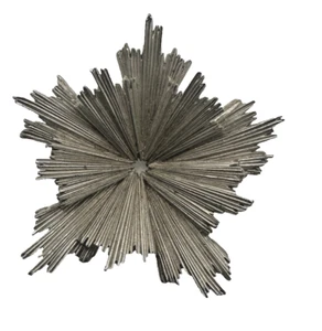 CORONA RETRO MOD 👑 BROCHE TRIFARI TONO PLATA STARBURST PIN-2.25" - Imagen 1 de 8