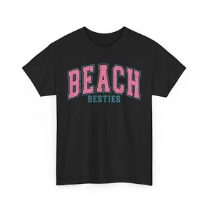 Beach Vibes T-Shirt | Summer Ocean Waves Tee | Beach Besties Retro Shirt - Picture 1 of 85