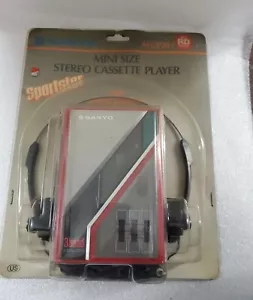 Vintage SANYO MGP24 RED. Stereo Cassette Player & 3 BAND EQ.RARE. For Parts Only - Picture 1 of 8