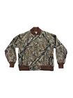 Vintage Mossy Oak USA Bottomland Camo Hunting Bomber Jacket