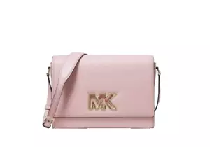 Michael Kors New MIMI Leather Medium Messenger Bag + Dust Bag Powder Blush - Picture 1 of 8