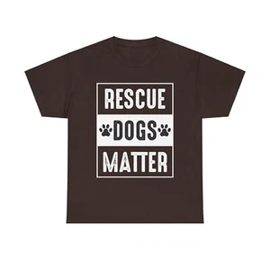 Camiseta de algodón pesado unisex Rescue Dogs Matter Dog Lover - Imagen 1 de 53