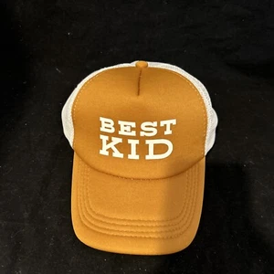 Best Kid Hat Cap Snap Back Youth Boys Brown White Mesh Adjustable Logo - Picture 1 of 5