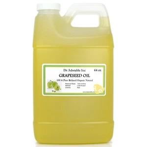 64 oz GRAPESEED OIL by Dr.Adorable Grape Seed 100% Pure Organic Free Shipping - Picture 1 of 5