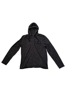 Buffalo David Button Hoodie Black Sweatshirt Men’s Size Medium Good Condition - Picture 1 of 14