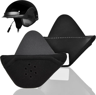 Half Helmet Speaker Pockets Motorcycle 1/2 Helmet Ear Pads Pouch for Cardo Packt - Image 1 of 4