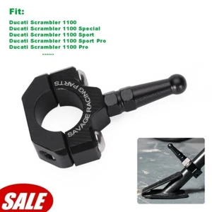 For Ducati Scrambler 1100 Sport 800/803 20mm Clamp Bracket Auxiliary Side Stand - Picture 1 of 24