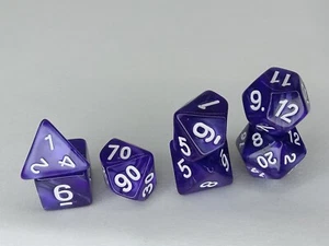 7pc Polyhedral Dice Set With Free Bag of Choice! TTRPG DND MTG Board Games - Picture 1 of 6